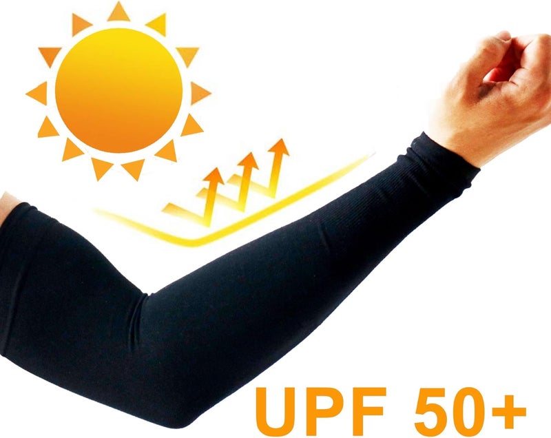 PFFY 2 Pairs UV Protection Cooling Arm Sleeves for Men and Women UPF 50 Sun Sleeve - Image 2